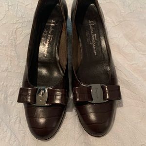COPY - Ferragamo dark brown leather pumps size 8.5